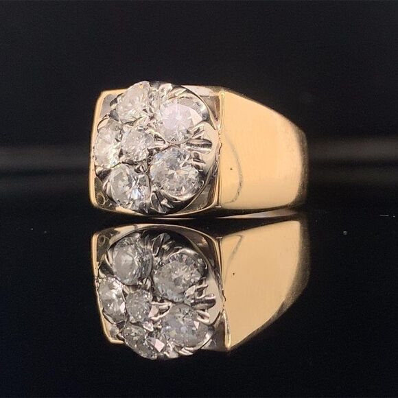 Diamond Ring Unisex 14 KT 1.10 CT Certified $5,950 018203 - Picture 13 of 17